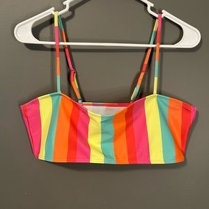 multicolor two piece bathing suit